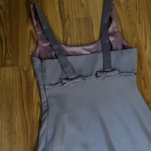 Vintage Bari Jay 90’s Purple Lilac Sleeveless Bow Detail Y2k Gown Retro Formal